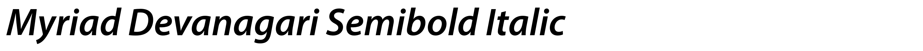 Myriad Devanagari Semibold Italic